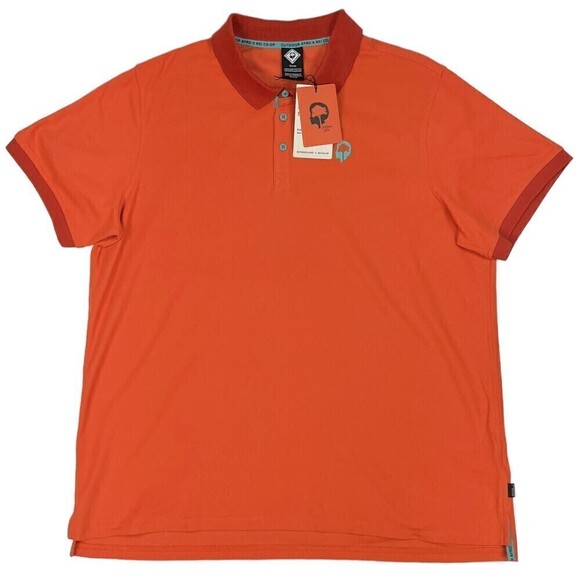 NEW Outdoor Afro x REI CO-OP Short Sleeve Polo Shirt Papaya XL - Picture 4 of 14